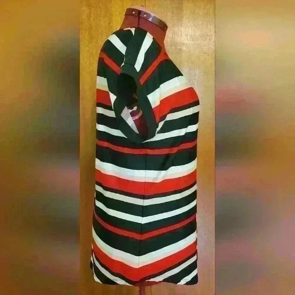 Roz & Ali | Striped Short Sleeve Shirt, Size L - Picture 2 of 4